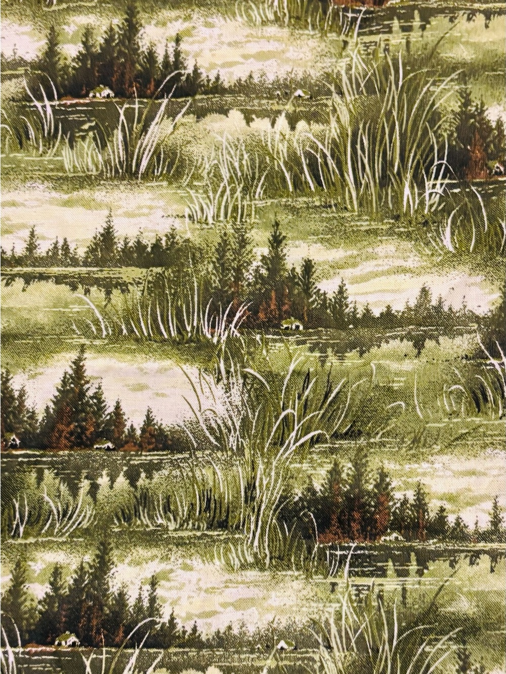Beautiufl Trees Senery  Cotton Fabric by  Robert Kaufman 2-1/4 Yardsx45
